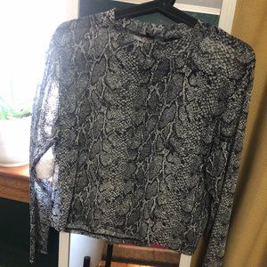 Shear Snake Patterned Top